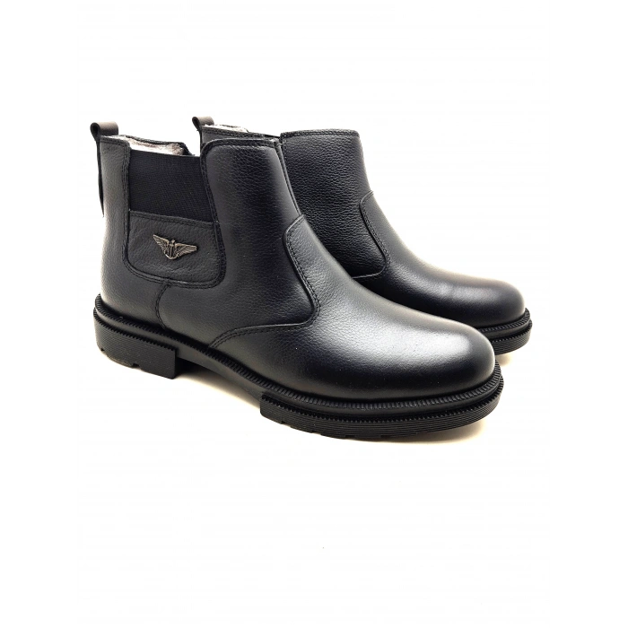 3407 AYMODA ERKEK İÇİ KÜRKLÜ RAHAT FERMARLI DERİ BOT