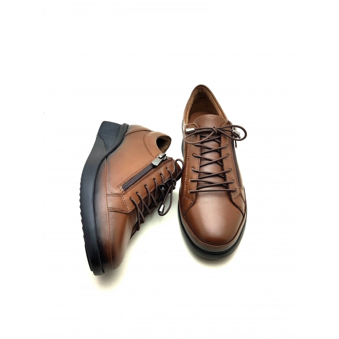 4051 AYMODA HAKİKİ DERİ FERMARLI ANATOMİK ŞIK  AYAKKABI