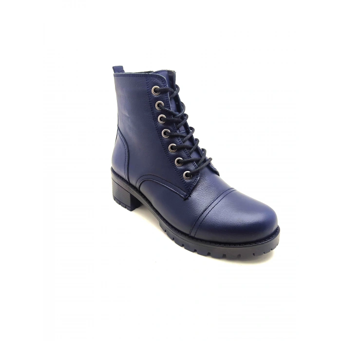 5002 MODA HAKİKİ DERİ KISA FERMARLI BAĞCIKLI KADIN POSTAL BOT