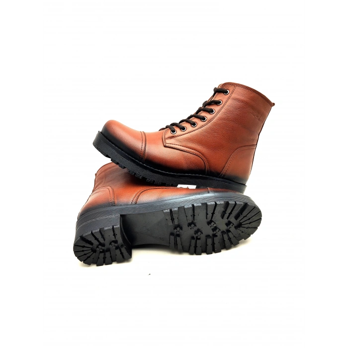 5002 MODA HAKİKİ DERİ KISA FERMARLI BAĞCIKLI KADIN POSTAL BOT