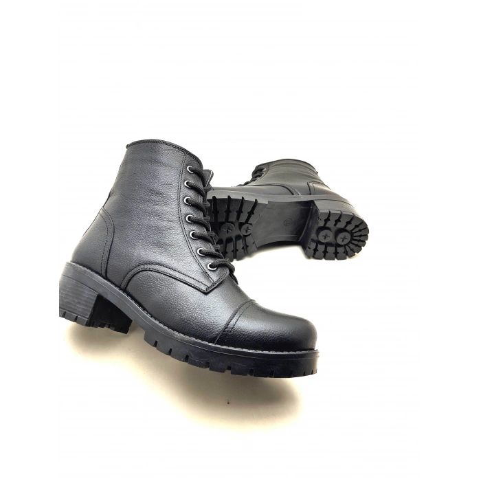 5002 MODA HAKİKİ DERİ KISA FERMARLI BAĞCIKLI KADIN POSTAL BOT