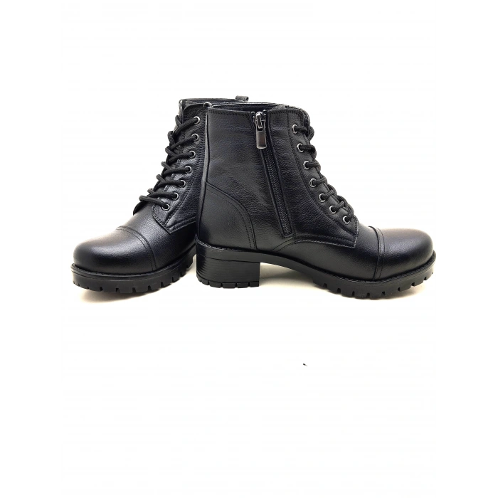 5002 MODA HAKİKİ DERİ KISA FERMARLI BAĞCIKLI KADIN POSTAL BOT