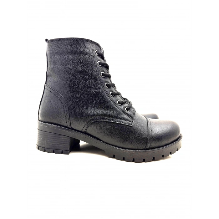 5002 MODA HAKİKİ DERİ KISA FERMARLI BAĞCIKLI KADIN POSTAL BOT