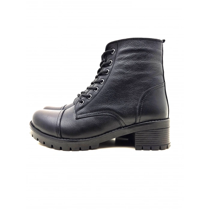 5002 MODA HAKİKİ DERİ KISA FERMARLI BAĞCIKLI KADIN POSTAL BOT