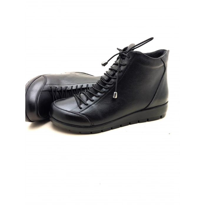 5008 AYMODA LASTİKLİ FERMARLI BAYAN DERİ BOT