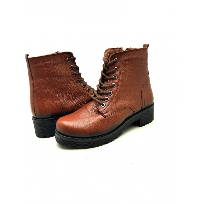 504 AYMODA HAKİKİ DERİ DÜZ YÜZLÜ BAYAN POSTAL BOT