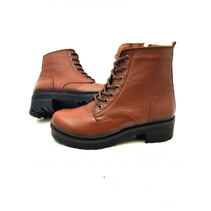 504 AYMODA HAKİKİ DERİ DÜZ YÜZLÜ BAYAN POSTAL BOT