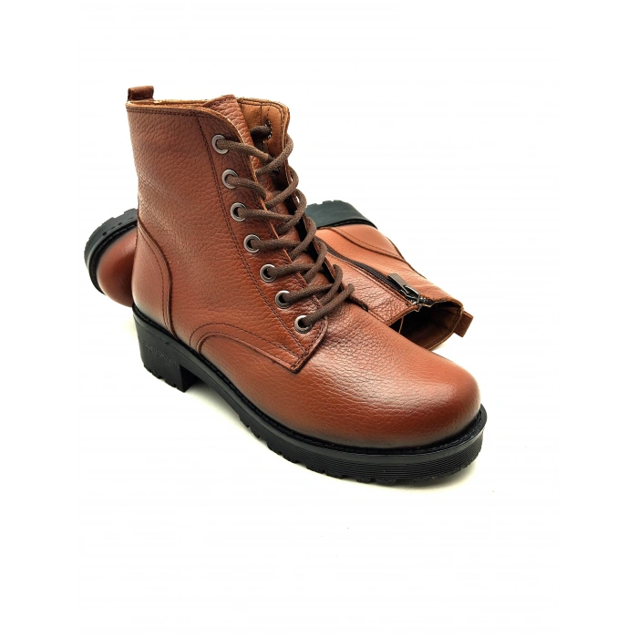 504 AYMODA HAKİKİ DERİ DÜZ YÜZLÜ BAYAN POSTAL BOT