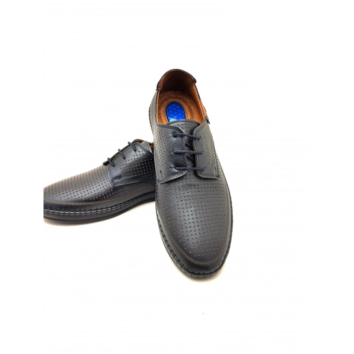 574 CATELLİ BAĞLI SOFT ERKEK İÇİ DIŞI DERİ  LAZER BASKILI CONFORT AYAKKABI