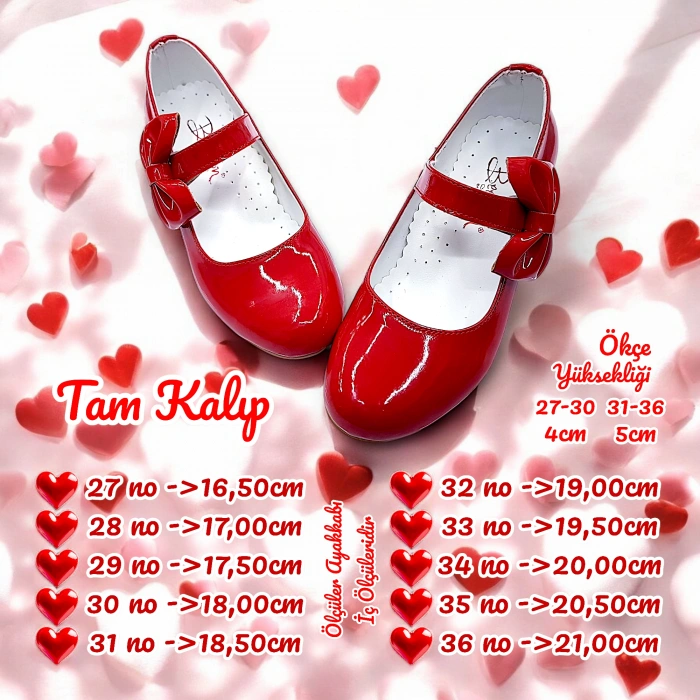 204 Ortopedik Kız Babet Bebek Balerin rugan Ayakkabısı
