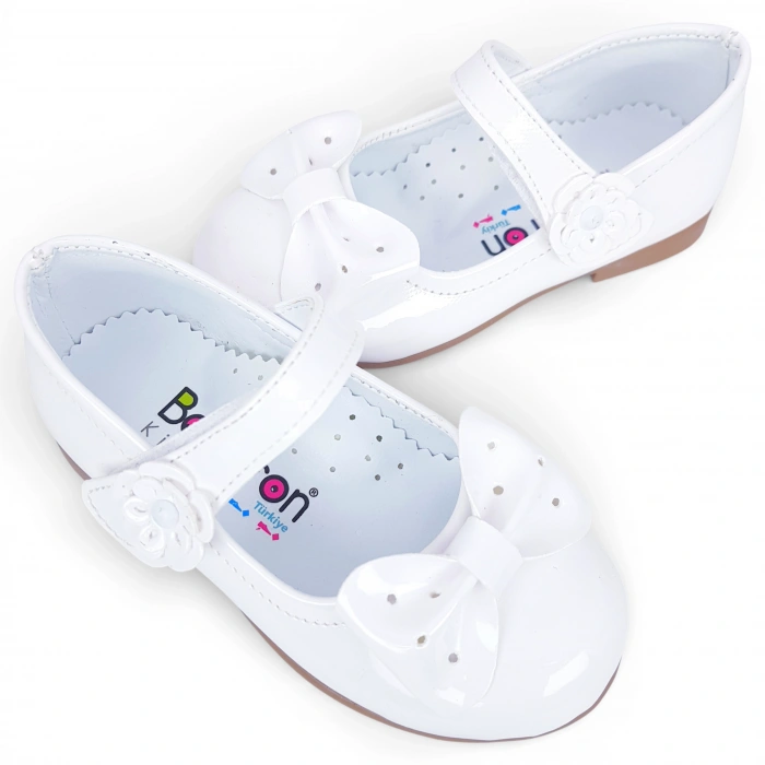 204 Ortopedik Kız Babet Bebek rugan Balerin Ayakkabısı