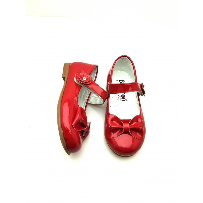 204 Ortopedik Kız Babet Bebek Balerin rugan Ayakkabısı