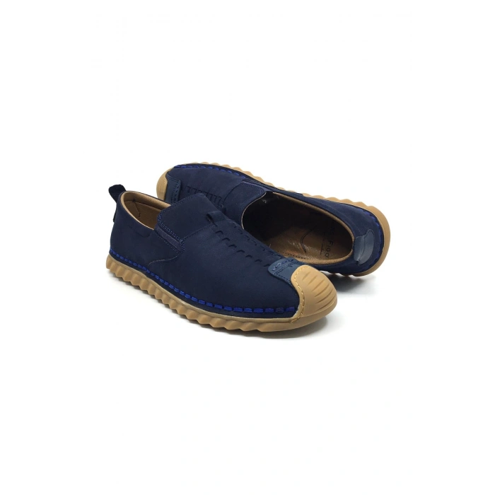 4486 %100  HAKİKİ DERİ ORTOPEDİK YAZLIK YENİ SEZON 45-48-LASTİKLİ BABET AYAKKABI