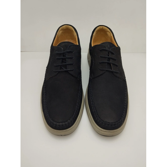 3844 % 100 DERİ ORTOPEDİK RAHAT BAĞCIKLI SARAÇLI ERKEK AYAKKABISI