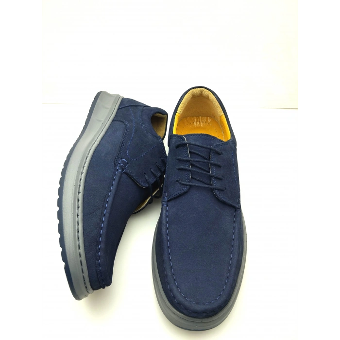 3802 % 100 HAKİKİ DERİ ORTOPEDİK RAHAT BAĞCIKLI ERKEK AYAKKABISI