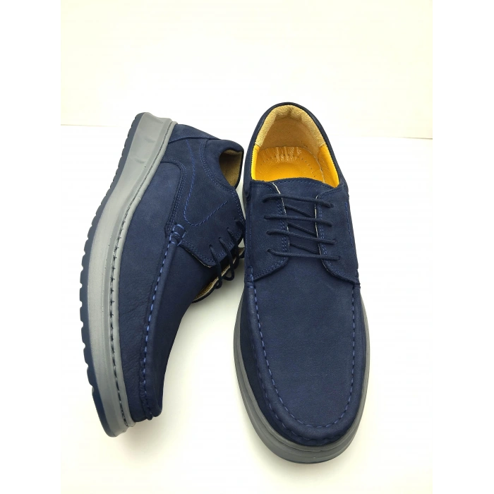 3802 % 100 HAKİKİ DERİ ORTOPEDİK RAHAT BAĞCIKLI ERKEK AYAKKABISI