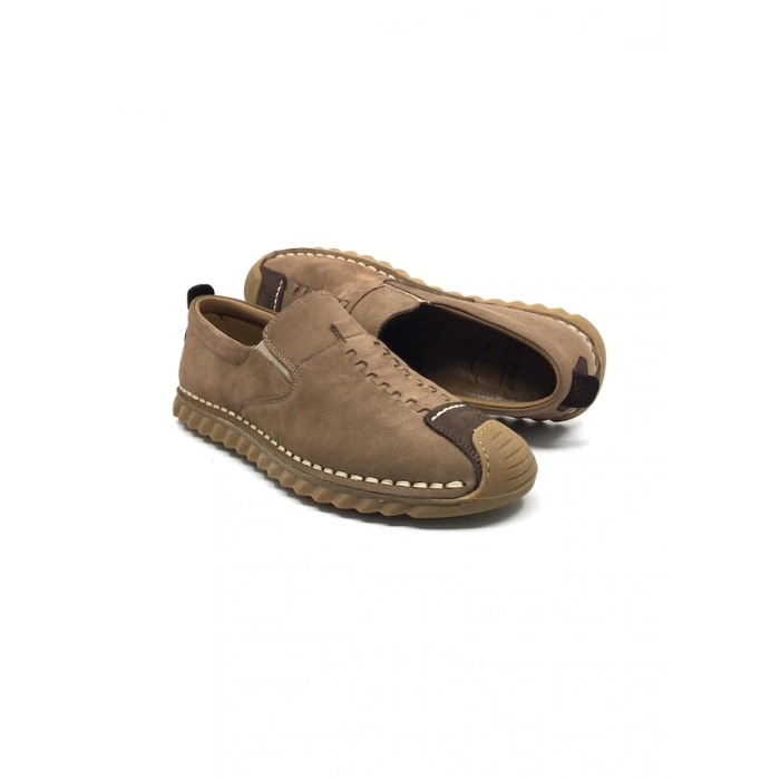 4486 % 100 HAKİKİ DERİ ORTOPEDİK YAZLIK YENİ SEZON 45-48-LASTİKLİ ÇARIK MODEL AYAKKABI