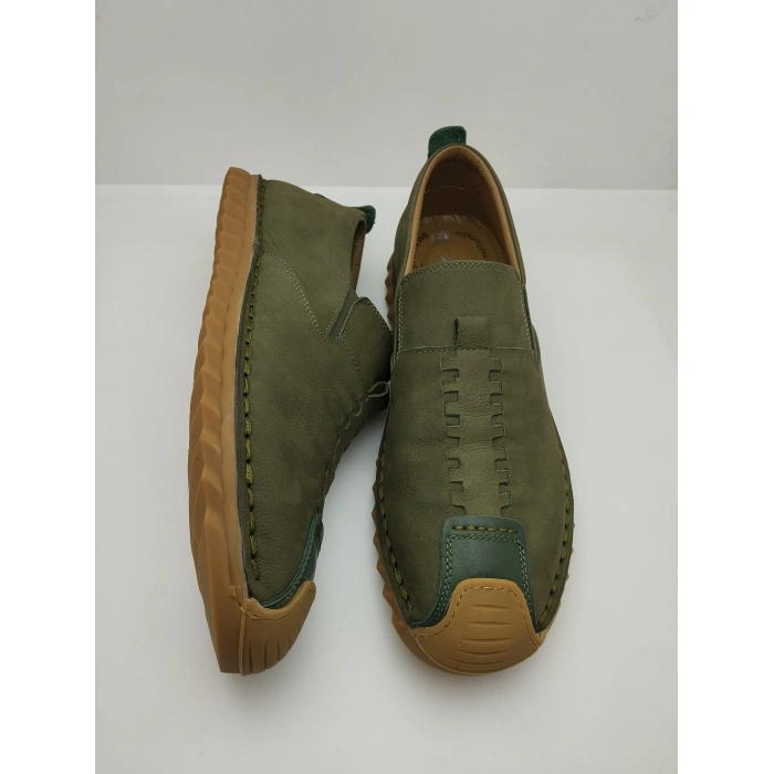 4486 HAKİKİ DERİ ORTOPEDİK YAZLIK YENİ SEZON 45-48-LASTİKLİ ÇARIK MODEL AYAKKABI