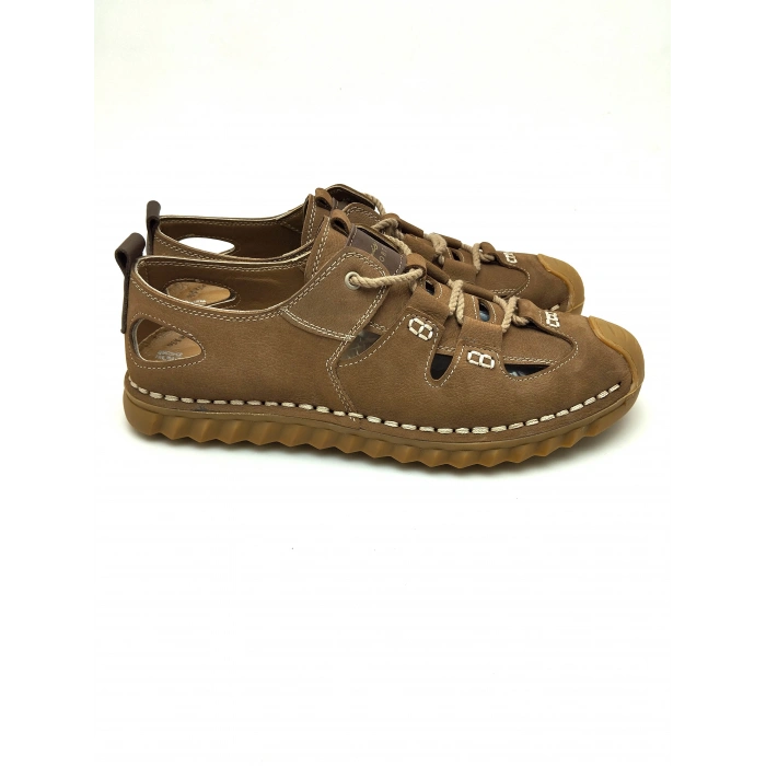 3856 %100 HAKİKİ DERİ ERKEK YAZLIK ÇARIK MODEL AYAKKABI