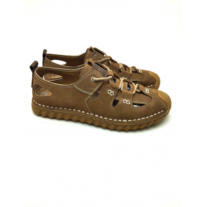 3856 %100 HAKİKİ DERİ ERKEK YAZLIK ÇARIK MODEL AYAKKABI