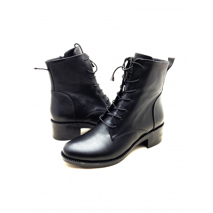 9050 AYMODA DERİ SİVRİ KALIP KLASİK RAHAT BOT