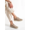 1702 AYMODA SOFT HAKİKİ DERİ LAZER DELİKLİ ORTOPEDİK GÜNLÜK CASUEL BAYAN AYAKKABISI