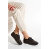 1702 AYMODA SOFT HAKİKİ DERİ LAZER DELİKLİ ORTOPEDİK GÜNLÜK CASUEL BAYAN AYAKKABISI