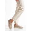 1702 AYMODA SOFT HAKİKİ DERİ LAZER DELİKLİ ORTOPEDİK GÜNLÜK CASUEL BAYAN AYAKKABISI