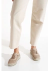 1702 AYMODA SOFT HAKİKİ DERİ LAZER DELİKLİ ORTOPEDİK GÜNLÜK CASUEL BAYAN AYAKKABISI