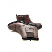 3407 AYMODA ERKEK İÇİ KÜRKLÜ FERMARLI RAHAT DERİ BOT