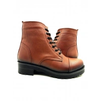 5002 MODA HAKİKİ DERİ KISA FERMARLI BAĞCIKLI KADIN POSTAL BOT