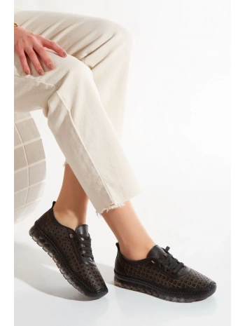 1702 AYMODA SOFT HAKİKİ DERİ LAZER DELİKLİ ORTOPEDİK GÜNLÜK CASUEL BAYAN AYAKKABISI