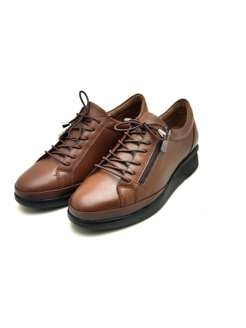 4051 AYMODA HAKİKİ DERİ FERMARLI ANATOMİK ŞIK  AYAKKABI