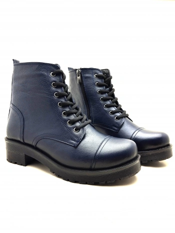 5002 MODA HAKİKİ DERİ KISA FERMARLI BAĞCIKLI KADIN POSTAL BOT