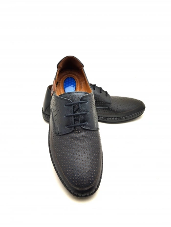 574 CATELLİ BAĞLI SOFT ERKEK İÇİ DIŞI DERİ  LAZER BASKILI CONFORT AYAKKABI