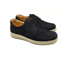 3844 % 100 DERİ ORTOPEDİK RAHAT BAĞCIKLI SARAÇLI ERKEK AYAKKABISI