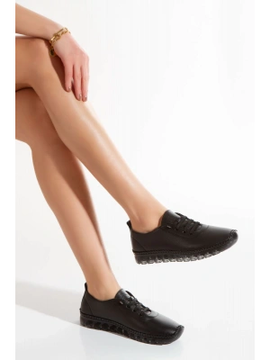 1701 VEFAZEN HAKİKİ DERİ SOFT ANATOMİK ŞEFFAF TABANLI KADIN AYAKKABISI