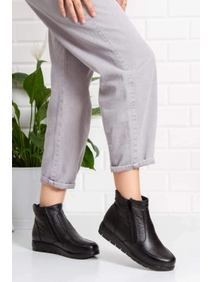 2012 AYMODA HAKİKİ DERİ FERMARLI  BAYAN KIŞLIK ANATOMİK RAHAT  BOT