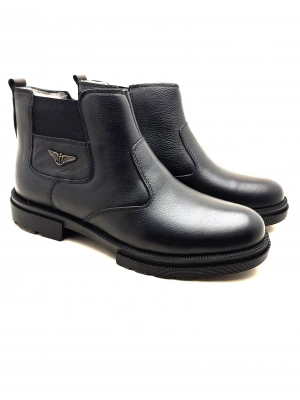 3407 AYMODA ERKEK İÇİ KÜRKLÜ RAHAT FERMARLI DERİ BOT