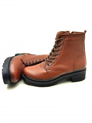 504 AYMODA HAKİKİ DERİ DÜZ YÜZLÜ BAYAN POSTAL BOT