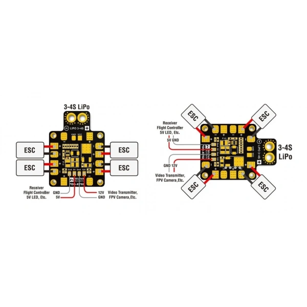 Matek PDB-XT60 5V & 12V ESC Güç Dağıtım Kartı