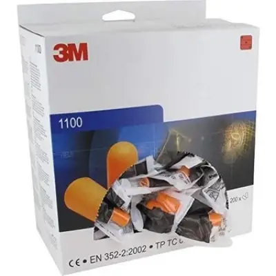 3M 1100 Kulak Tıkacı (200 Çift)