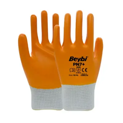 Beybi PN7+ Polyester Örme Nitril Eldiven