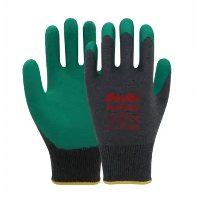 Beybi PL-17 Flex Polyester Örme Lateks Kaplı Camcı İş Eldiveni