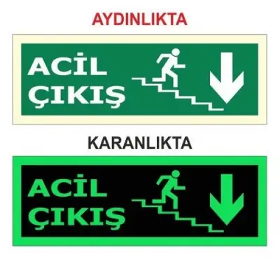 Fotolümen Levha Acil Çıkış Merdiven