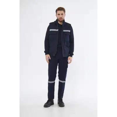 İş Takımı 7/7 Gabardin %100 Pamuk Kapitoneli Reflektörlü Kışlık