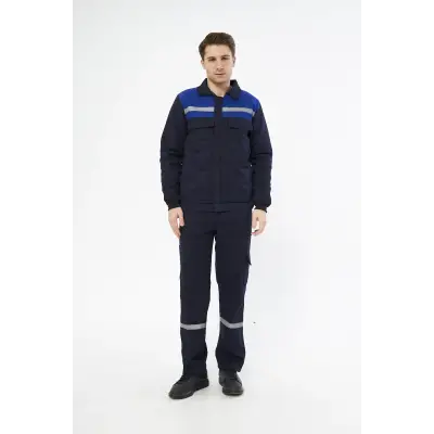 İş Takımı 7/7 Gabardin %100 Pamuk Kapitoneli Reflektörlü Kışlık