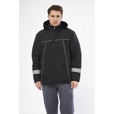 Mervem Bondit Soğuk Hava İş Montu Kabanı Su Ve Rüzgar İticili İçi Polar Astarlı