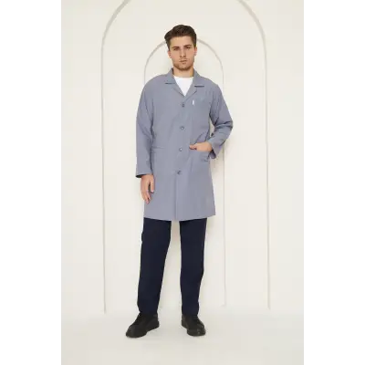 Mervem Erkek Gri İş Önlüğü Alpaka