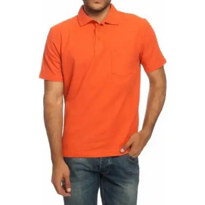 Mervem Pike T-Shirt Polo Yaka Turuncu